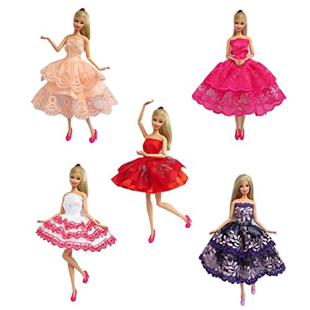 5 set of Handmade Dresses Clothes Outfit doll by Yiding - Image 2