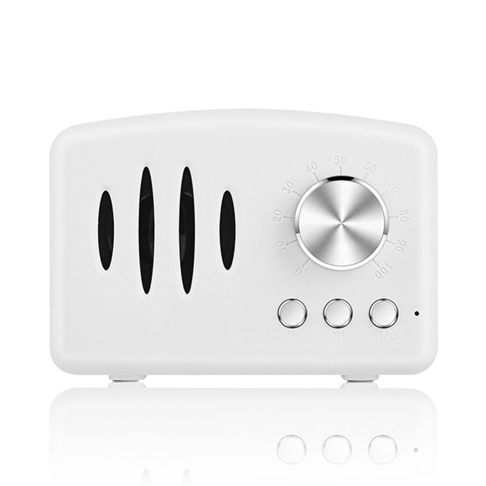 Haut-parleur Bluetooth rétro Vintage Mini blanc