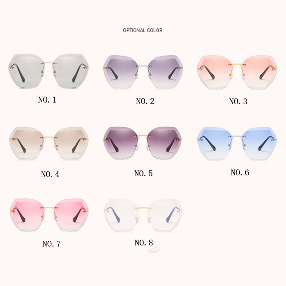 UV400 Professional Lady Frameless High Strength Sunglasses NO.8 - Image 2