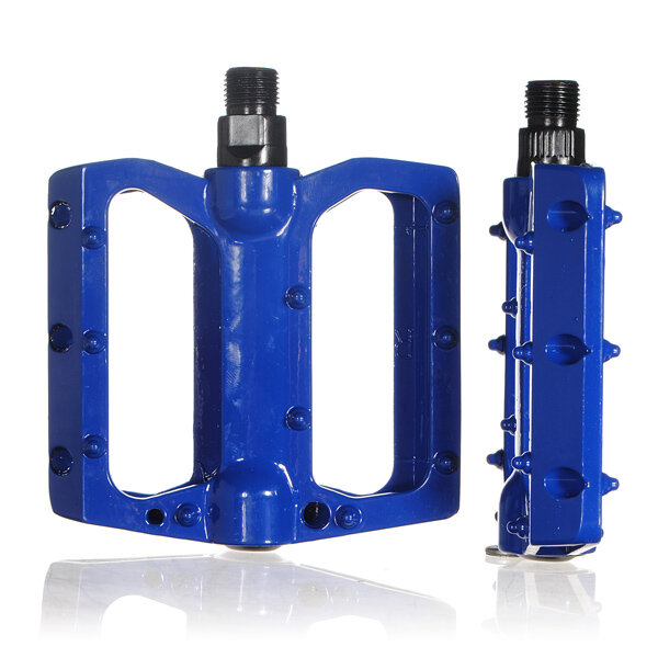 Outdooors Bicycle Aluminum Alloy Ball Bearing Pedal With Antiskid Peg - Blue