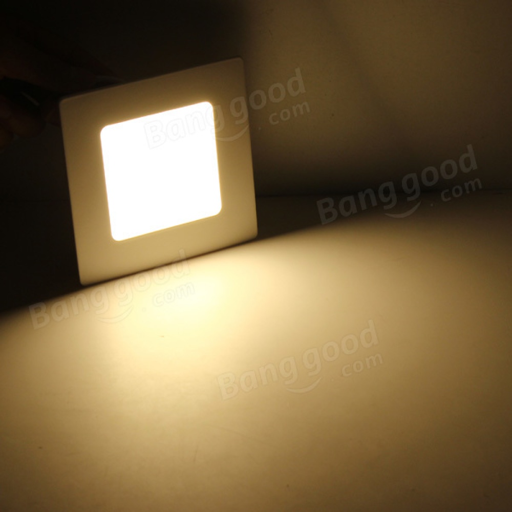 Dimmable 6W Square Ultra Thin Ceiling Energy-Saving LED Panel Light - Warm White - Image 2