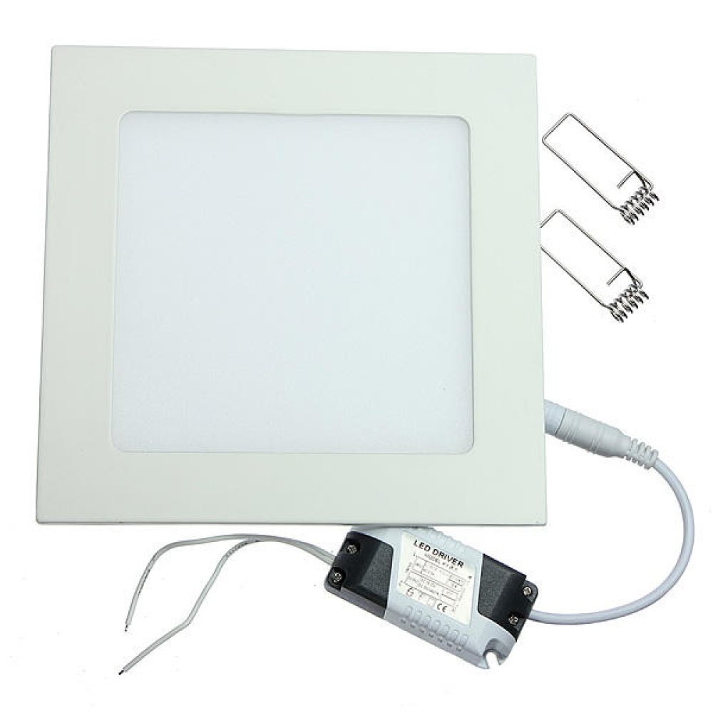 Dimmable 12W Square Ultra Thin Ceiling Energy-Saving LED Panel Light - Cool White