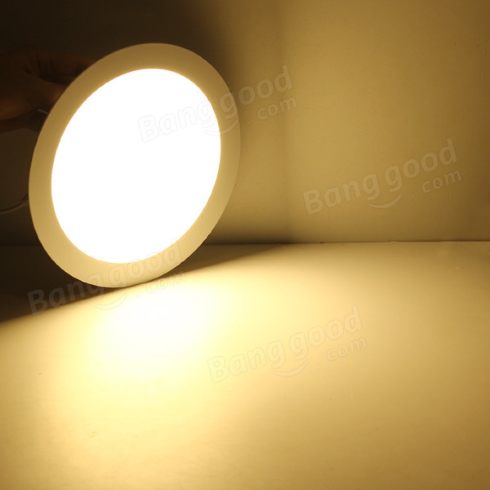 Dimmable Ultra Thin 18W LED Ceiling Round Panel Down Light Lamp - Warm White - Image 2