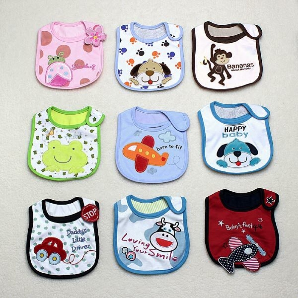 Baby 3 Layer Cotton Napkin Saliva Towel Lunch Bibs Waterproof - Dog