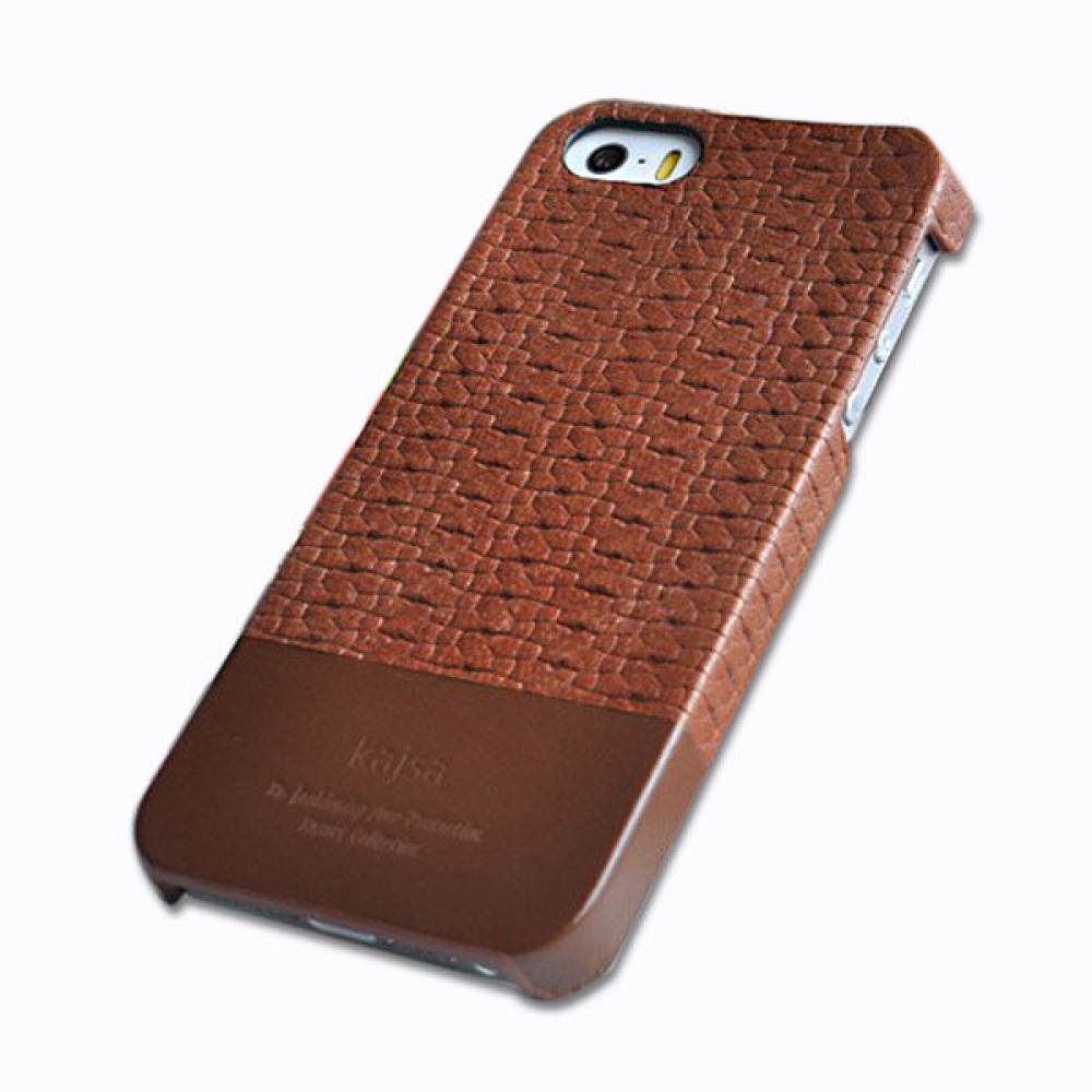 Casual Style Genuine Leather Protector Case Cover For iPhone 5 5S 5SE - Black - Image 2