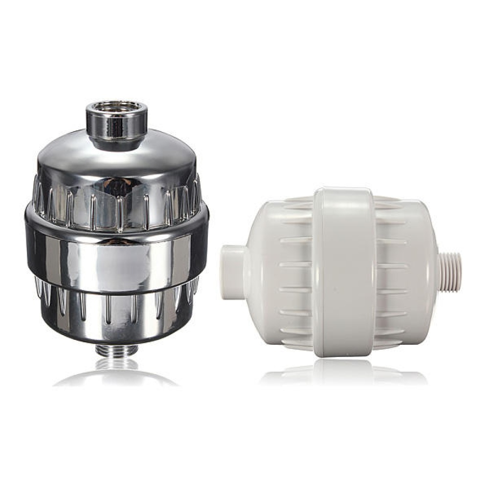 In Line Bath Shower Filter Chlorine Removal Water Purifier - Chrome