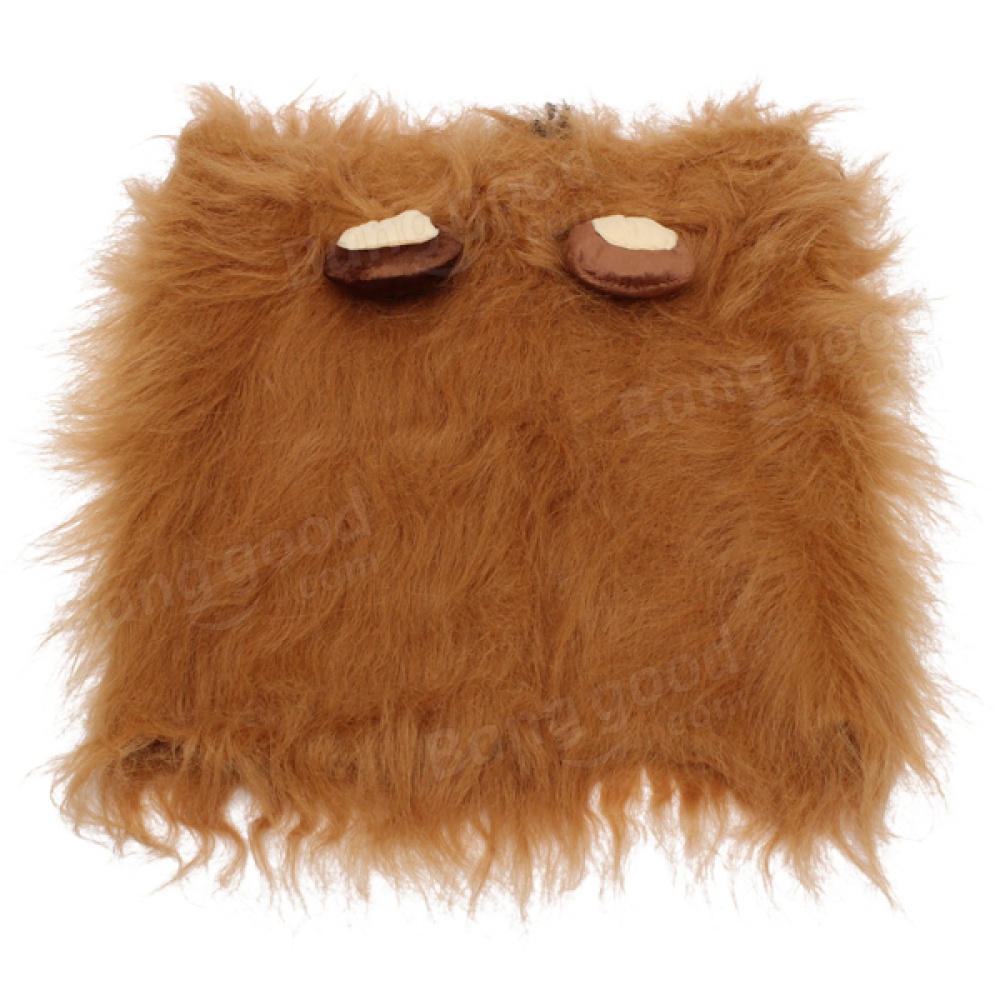 Pet Costume Lion Mane Wig for Dog Cat  Clothes with Ear - Light Brown - Image 2