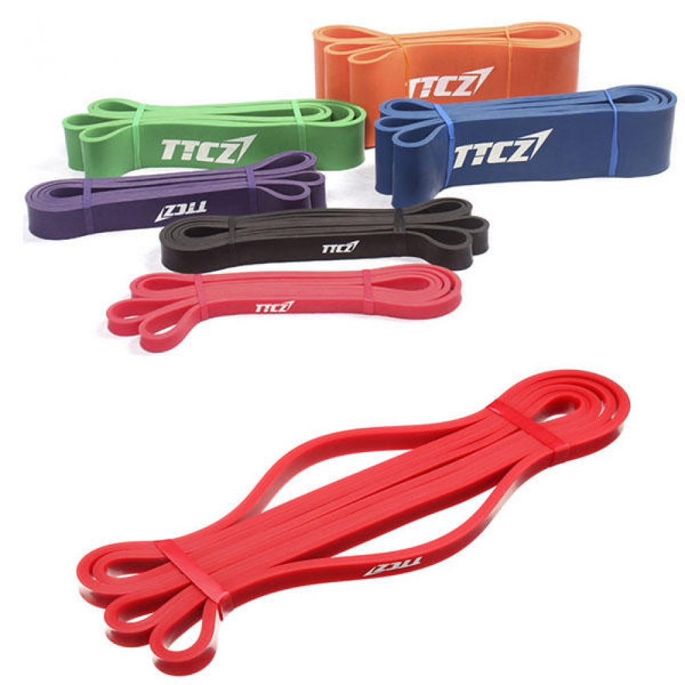 Red Fitness Elastic Belt Resistance Bands Strength Training Exercise Pulling Strap - Image 2