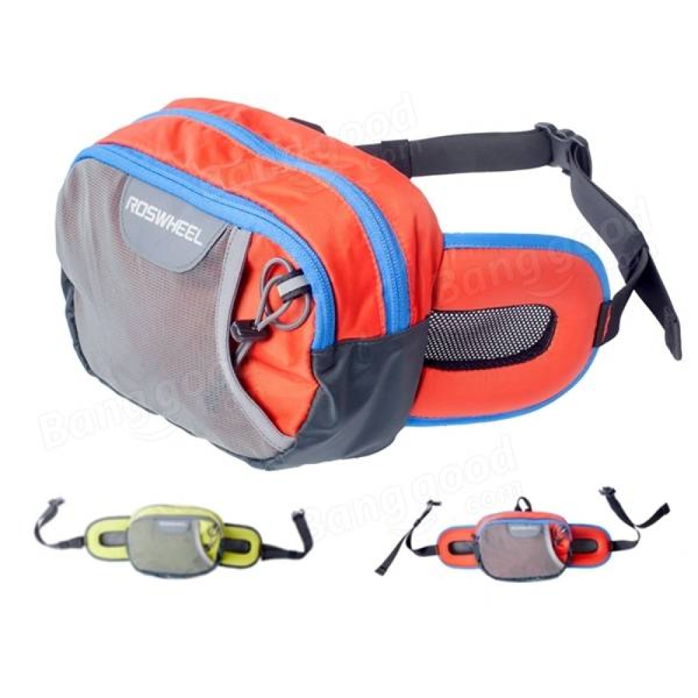 Roswheel Leisure Waist Pack Bag Belt Bag Fanny Pack Outdoor Cycling Camping Sport Multifunctional - Orange - Image 2