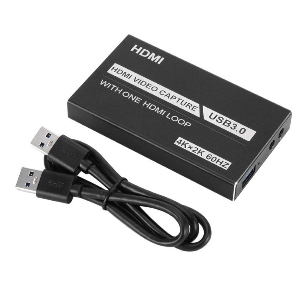 4KHDMI USB3.0 Video Capture Card Usb to HDMI Converter OBS Recorder black - Image 2