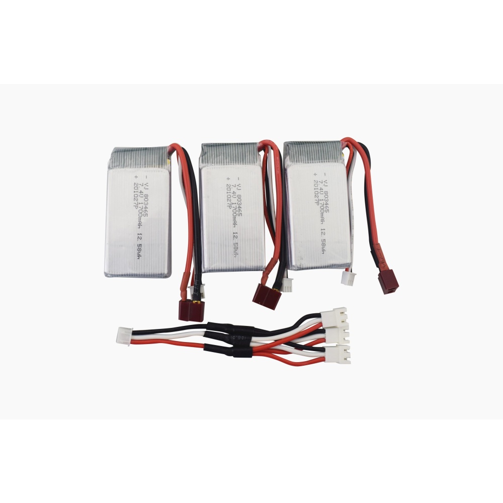 7.4V 1700mah Lithium Battery for 9200 9200E 9205E 9202E 9203E 9204E 9206E 2.4G 1:10 Full Scale RC Car 3PCS battery+3in1 charger