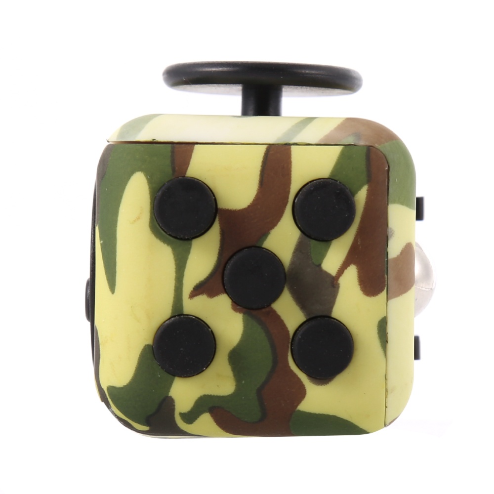 Fidget Cube Toy Relieve Stress, Anxiety and Boredom for Children Adults Camouflage Green - Image 2