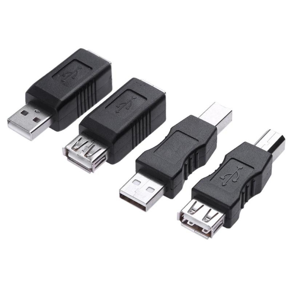 4pcs Printer USB Connector 2.0 Type A Female to Micro B Male Adapter Changer black - Image 3