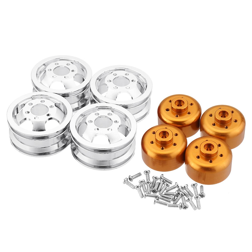 Metal Upgraded RC Car Wheel Hub for 1/16 WPL B14 B16 B24 C14 C24 B36 JJRC MN Model Vehicle Silver - Image 2