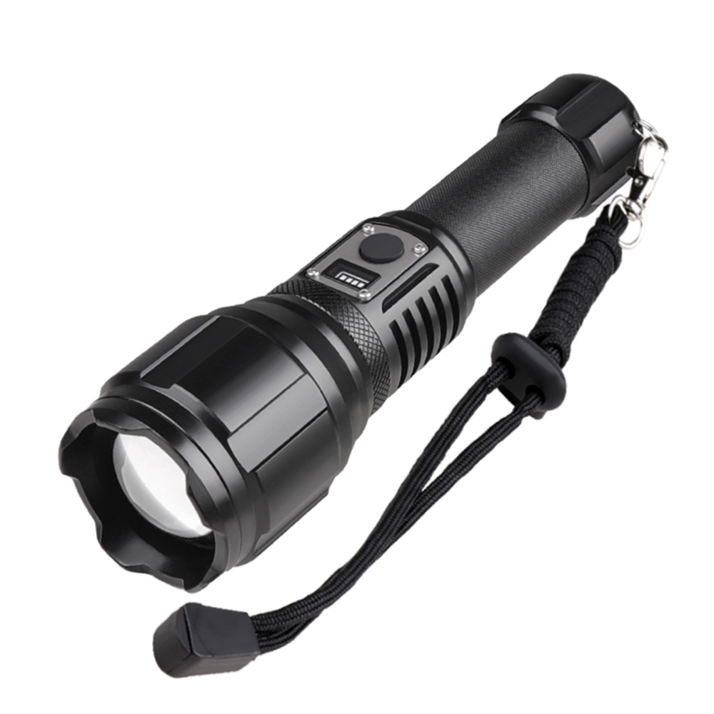 Xhp360 Mini Flashlight 5 Levels Telescopic Zoomable Super Bright Type-c Charging Strong Light Torch Short - Image 2