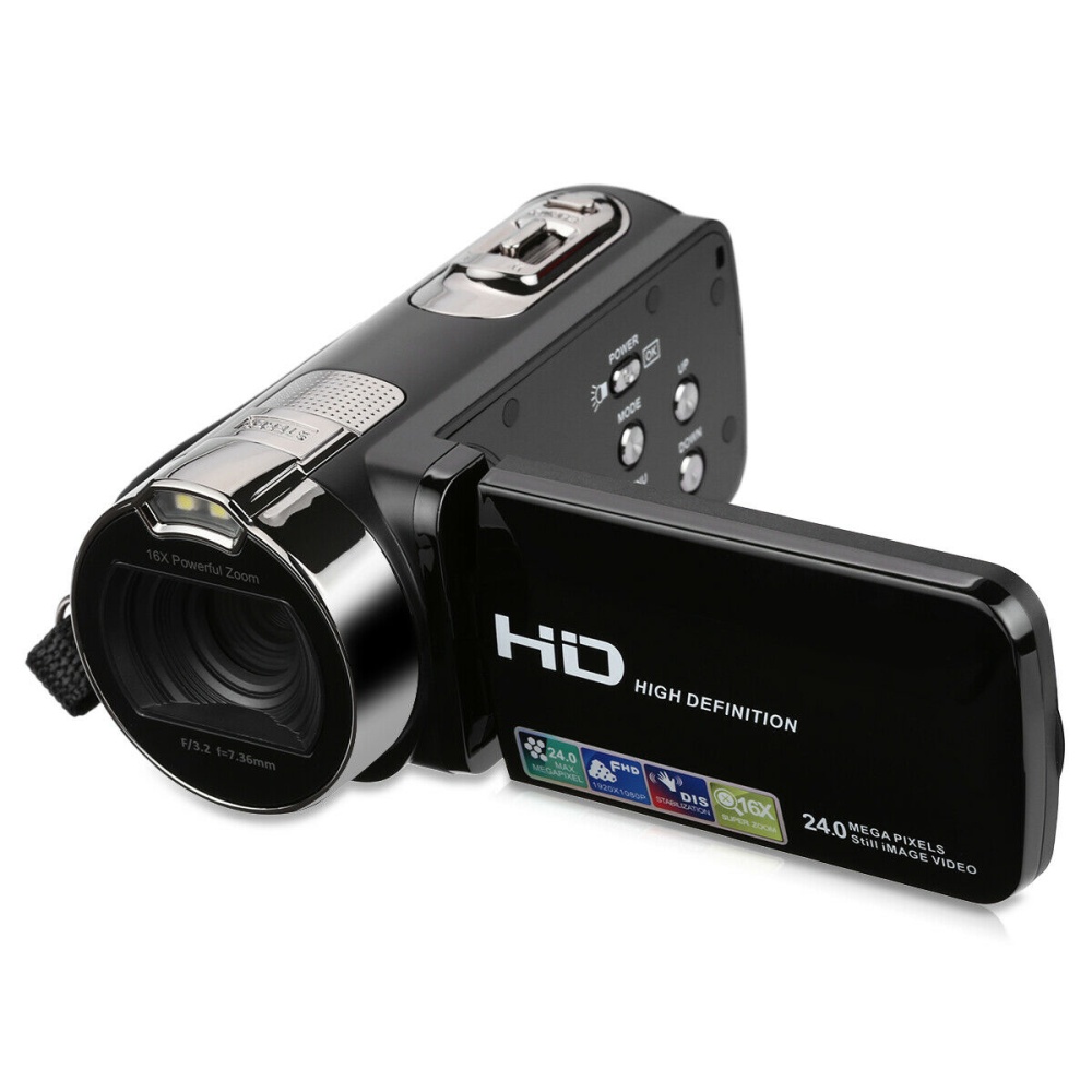 FHD 1080P 24MP 2.7""TFT LCD 16XZOOM Digital Video Recorder DV AV Camera Camcorder UK plug