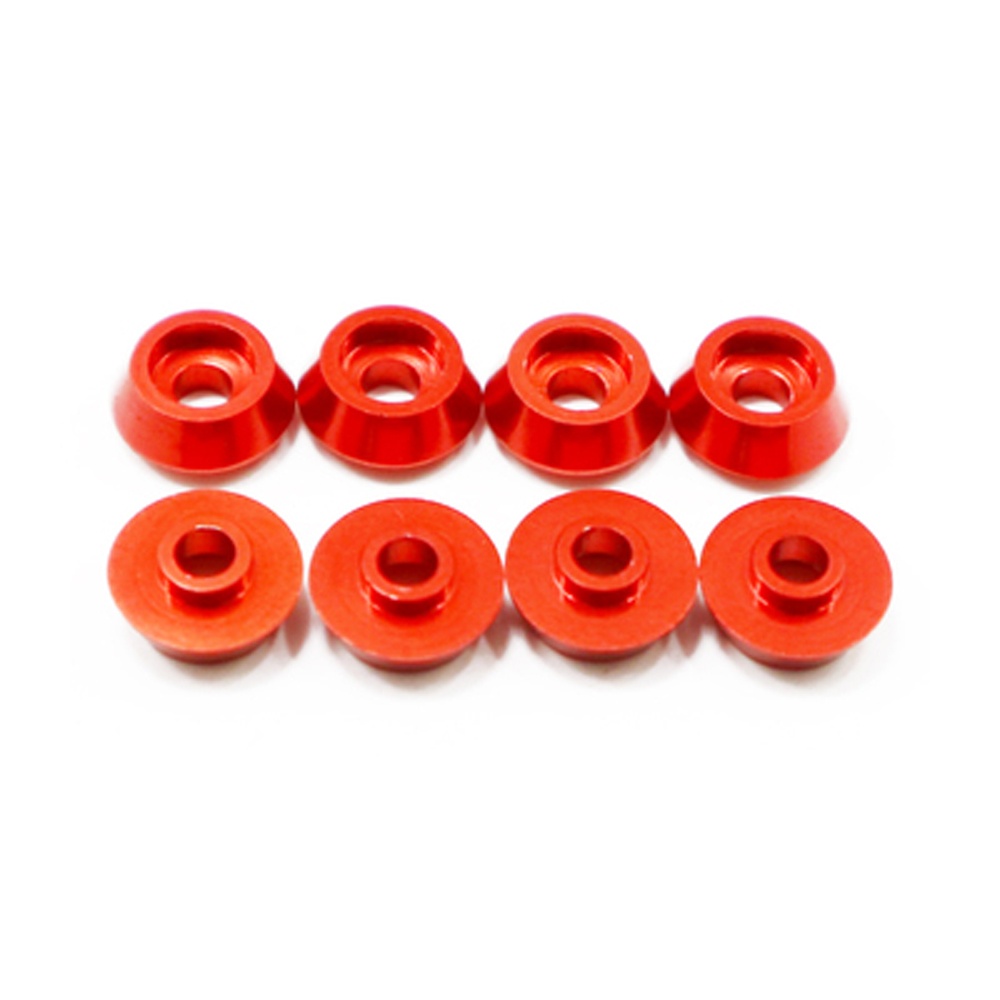 RBR/C 8Pcs/set Head Metal Bolt Gasket for WPL C14 C24 C34 C44 MN model RC Car Alloy Aluminium Countersunk Washer red - Image 2