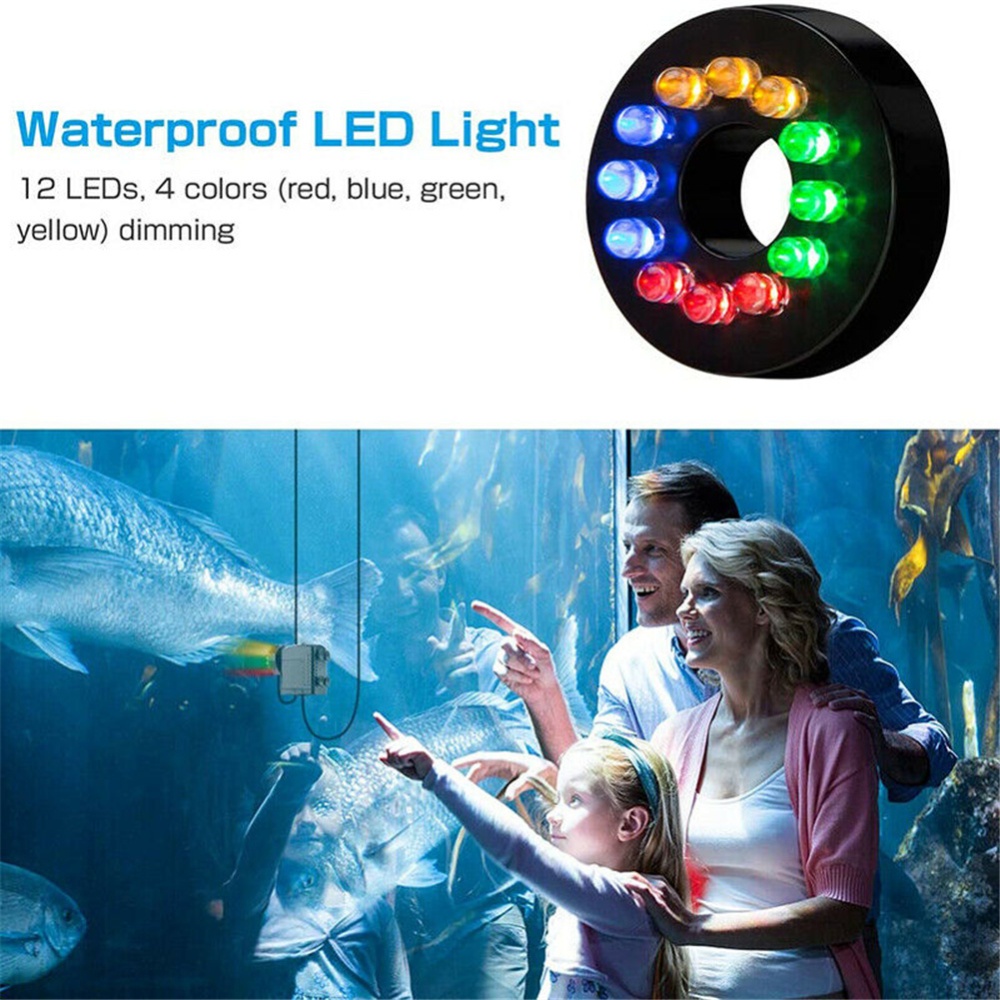 Submersible Water Pump With 12 LED Lights Fountain Pond Garden Fish Tank JYC-1550 (16W with L12 lamp) EU Plug - Image 3