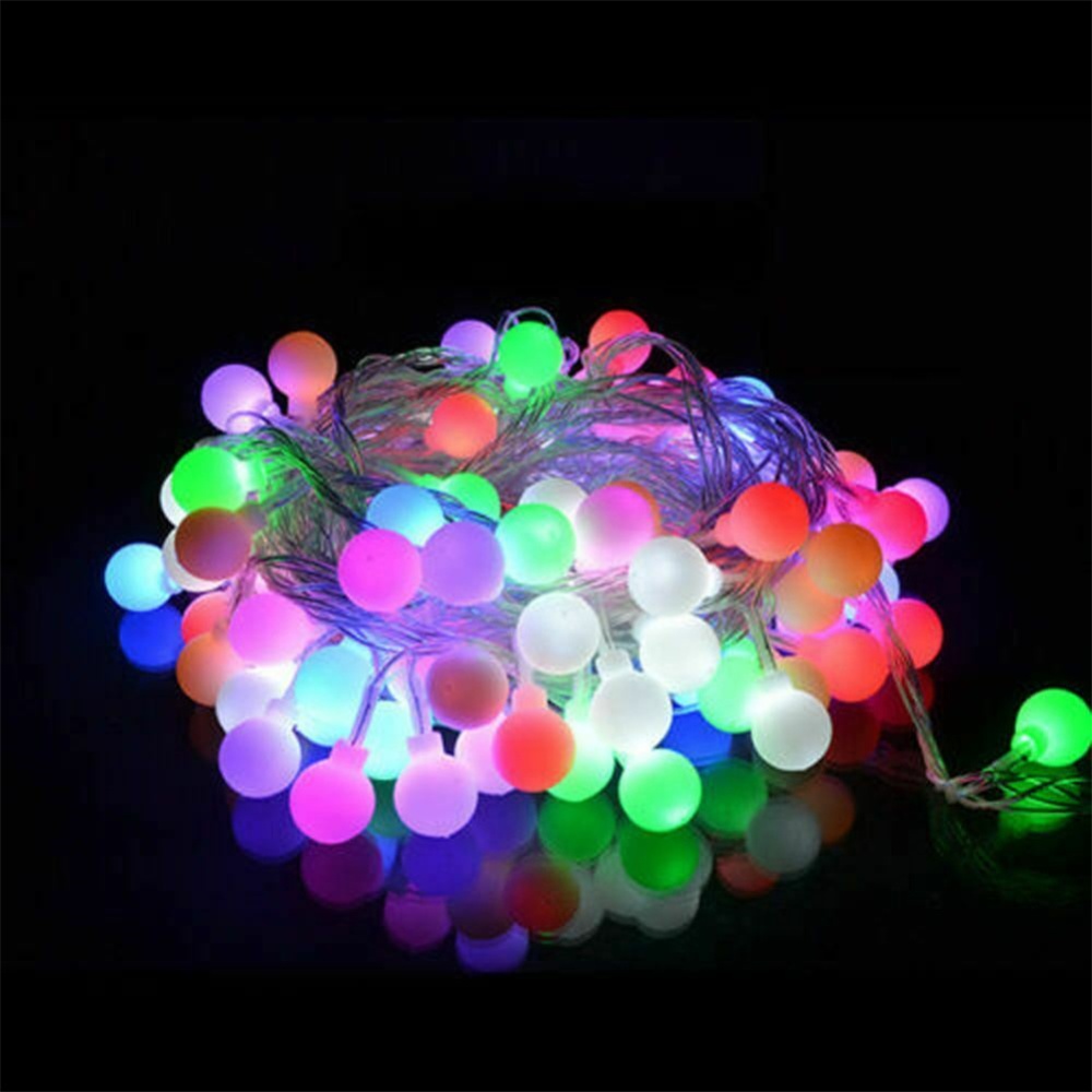 Led Remote Control String Lights, Ip65 Waterproof Battery Box Ball Shape Lamp String, Indoor Outdoor Room Lighting Decoration Lights Warm Wh - Image 2