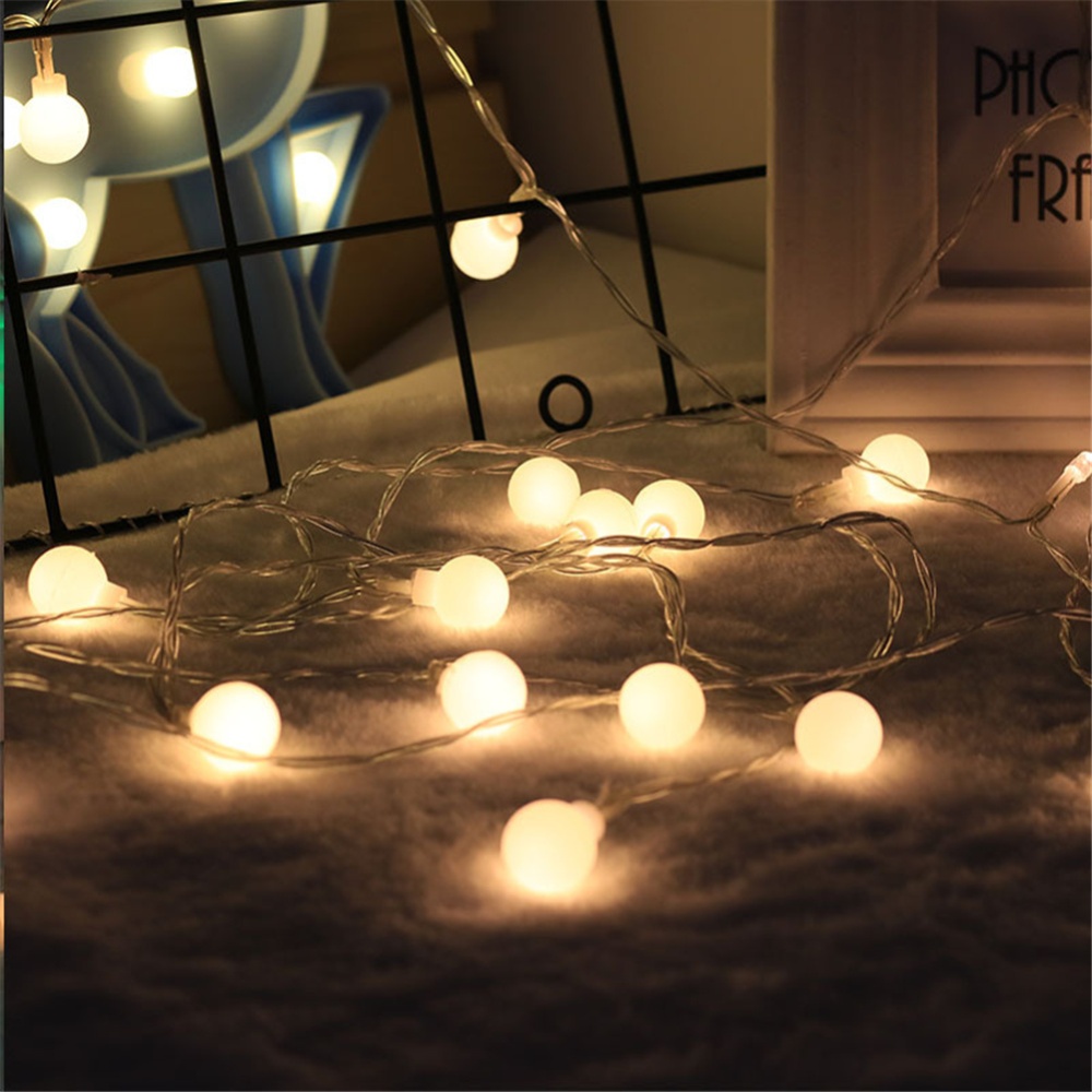 Led Remote Control String Lights, Ip65 Waterproof Battery Box Ball Shape Lamp String, Indoor Outdoor Room Lighting Decoration Lights Warm Wh - Image 3