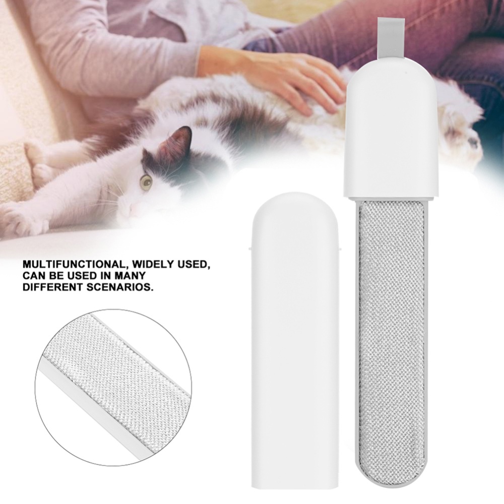 Ice Cream Hair Removal Brush Double-sided Sticky Electrostatic Device For Clothes Pet White - Image 3