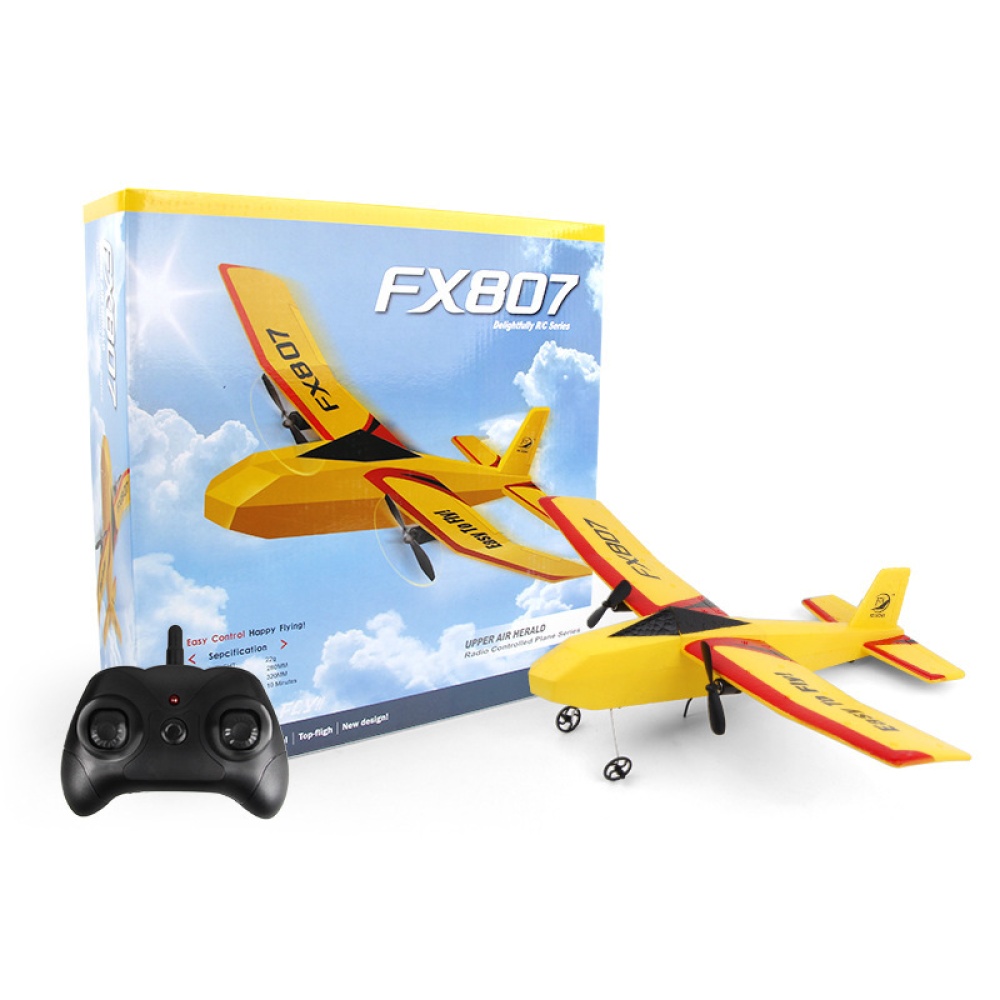 Fx807 Remote Control Glider Epp Foam Fixed-wing Aircraft Outdoor Children Electric Airplane Model Toys yellow