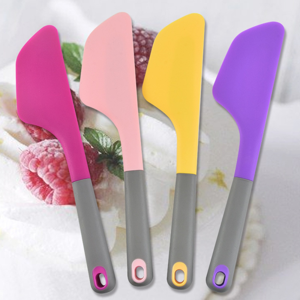 Silicone Baking Scraper 34CM Non Stick Butter Spatula Smoother Spreader Heat Resistant Cookie Purple - Image 2