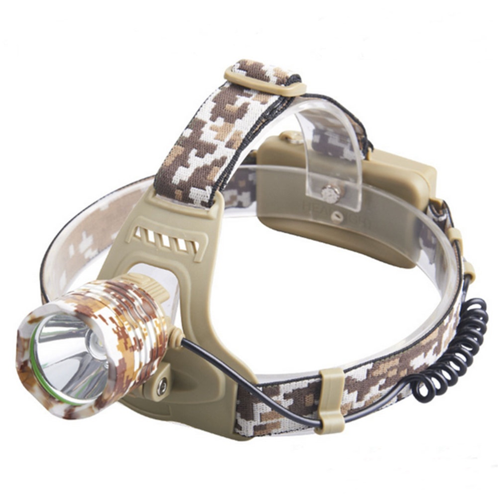 Headlamp Headlight Camouflage CREE-T6 LED Head Torch for Running, Biking, Climbing, Hiking, Reading - Image 3