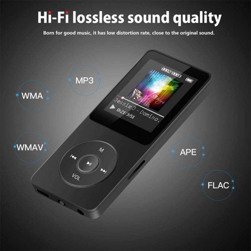 Mini Mp3 Player Mp4 E-book Recording Pen Fm Radio Multi-functional Electronic Memory Card Speaker With Charging Line Headphones blue - Image 3