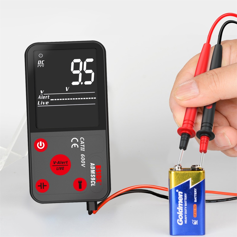 BSIDE ADMS9CL Digital Multimeter 9999 Counts Large Screen Display Portable Automatic Ohm Amp Tester - Image 2