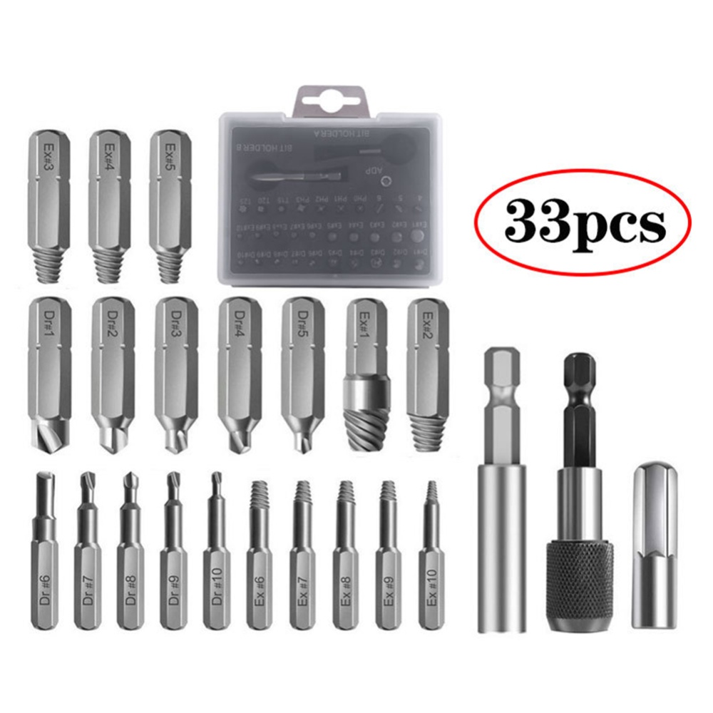 33pcs Hss Damaged Screw Extractor Set Remover Kits - Image 2