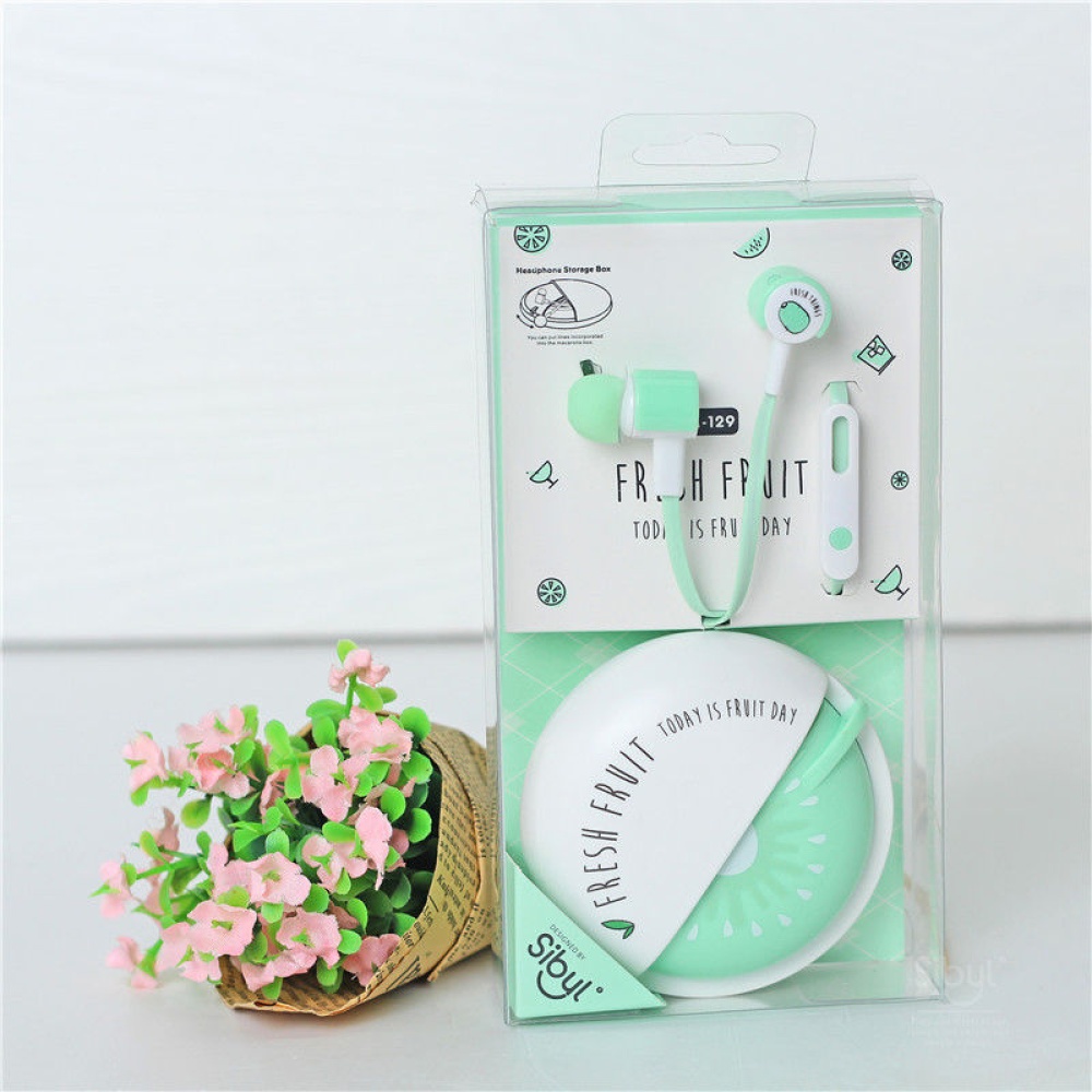 Portable Earphones couleur fruit mignon