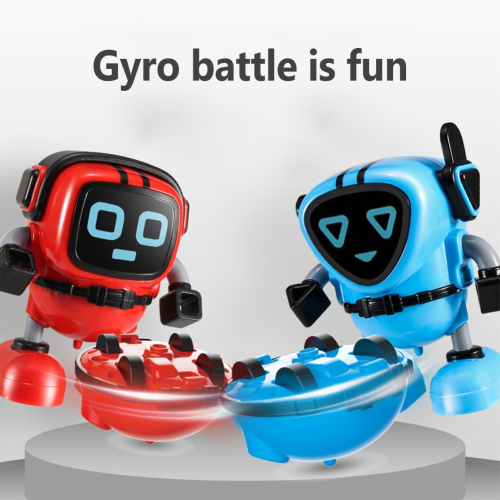 Children Magic Stunt Gyro Robot Spinning Competitive Toys for Boys   Birthday Gifts Yellow - Image 2