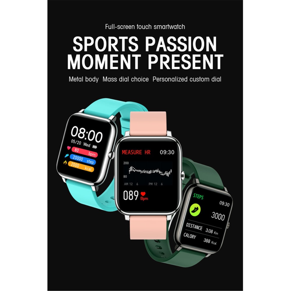 P22 Multi Function Smart Watch Ip67 Waterproof Sports Fitness Heart Rate Blood Pressure Monitoring Bracelet Health Management black - Image 4