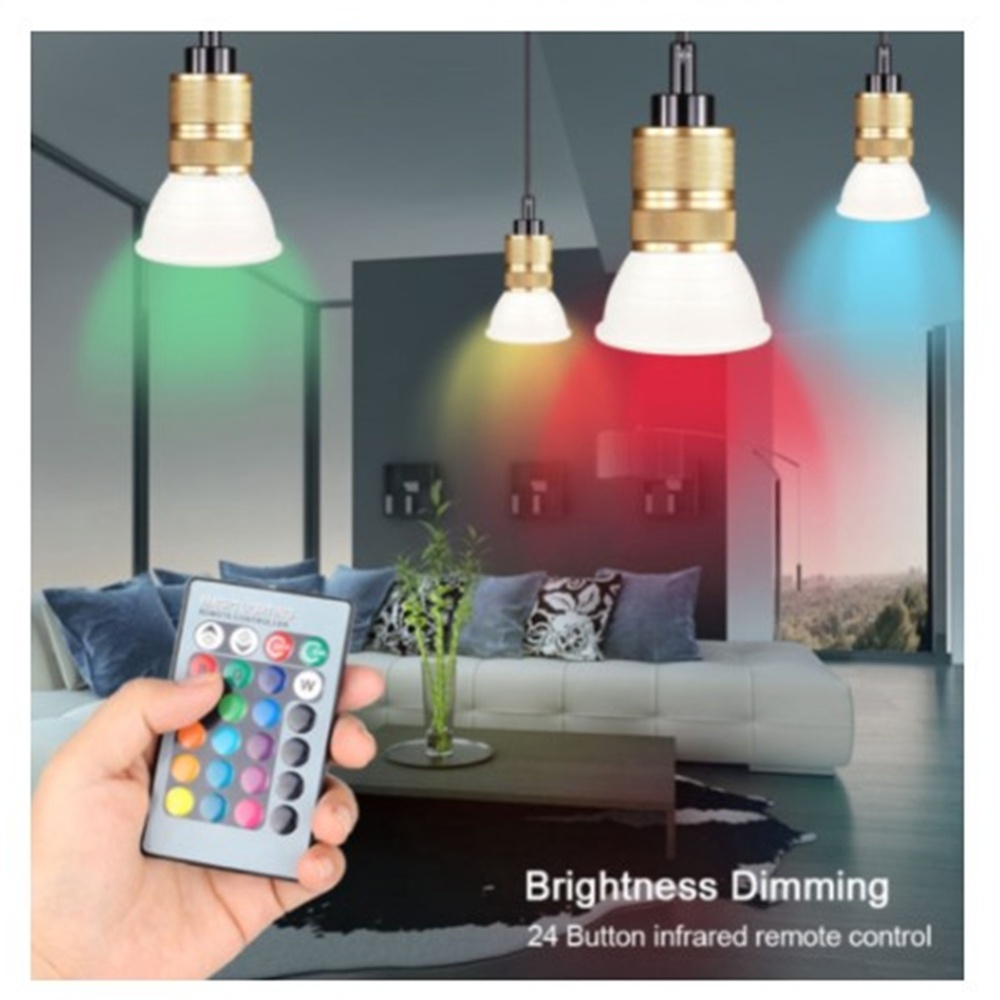 110v 220v E27 Led Bulb 3w /5w /10w /15w RGB Variable Colors RGBW Light With Ir Remote Control + Memory Mode Home Decoration 5W - Image 3