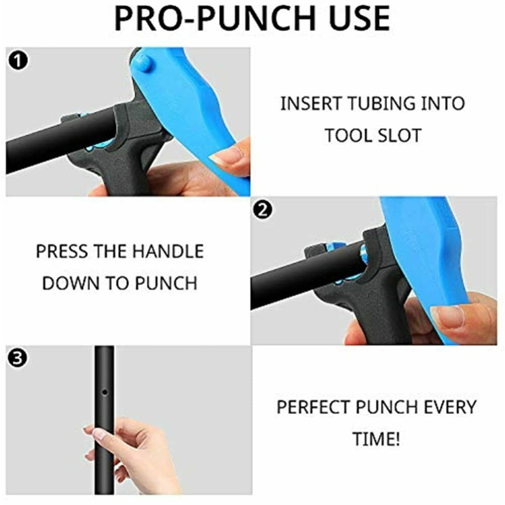 Drip Irrigation Hole Punch With Handle Fitting Insertion Tool For 16/20mm Pe Pipe blue - Image 2