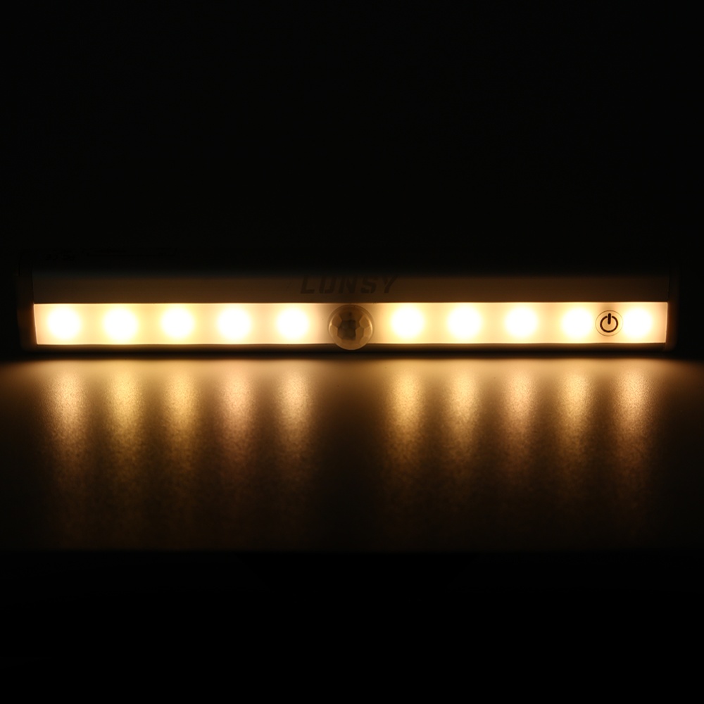 3 Packed Remote Control LED Under Cabinet Lights Wireless Light Bar 120LM Warm White Strip6RU4 - Image 2