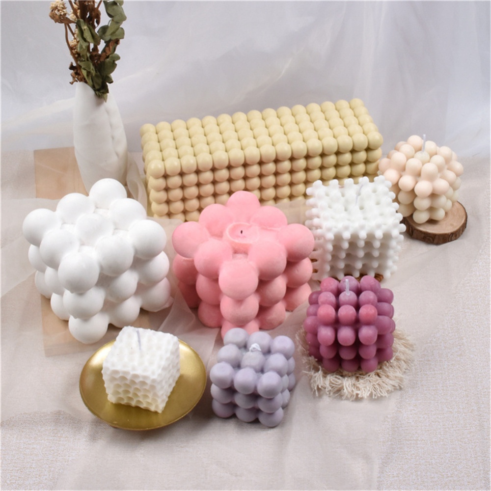 Silicone Magic Round Cube Shaper Candle Mould Mutilayer Diy Mold For Cake Bakery White_3*3 square magic ball-5.3*5.3cm - Image 2