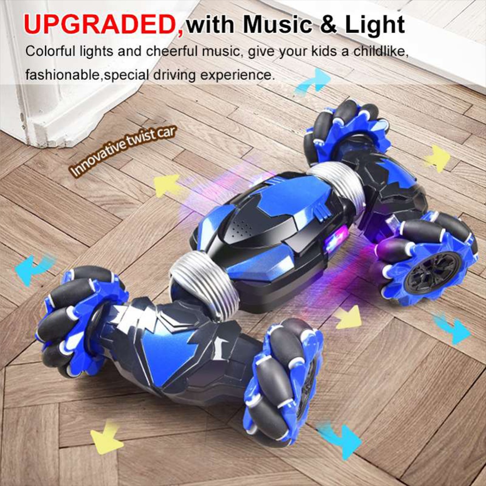 Plastic Gesture Induction Four-wheel Remote Control Car Twisting Off-road Vehicle Children Drift Rc Toys With Light Music - Image 2