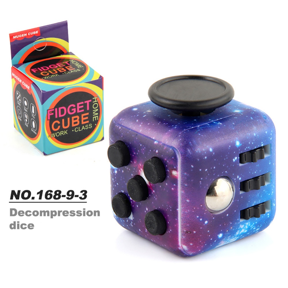 Decompression Magic Cube Stress Anxiety Relief Toys Multicolor Relaxing Starry Purple