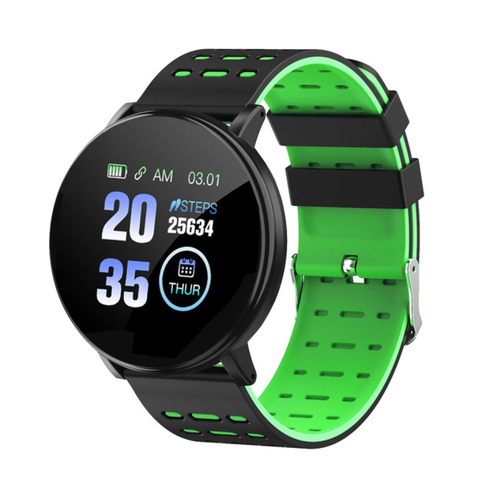 Smart Watch Blood Pressure Heart Rate Pedometer Fitness Tracker Bracelet green