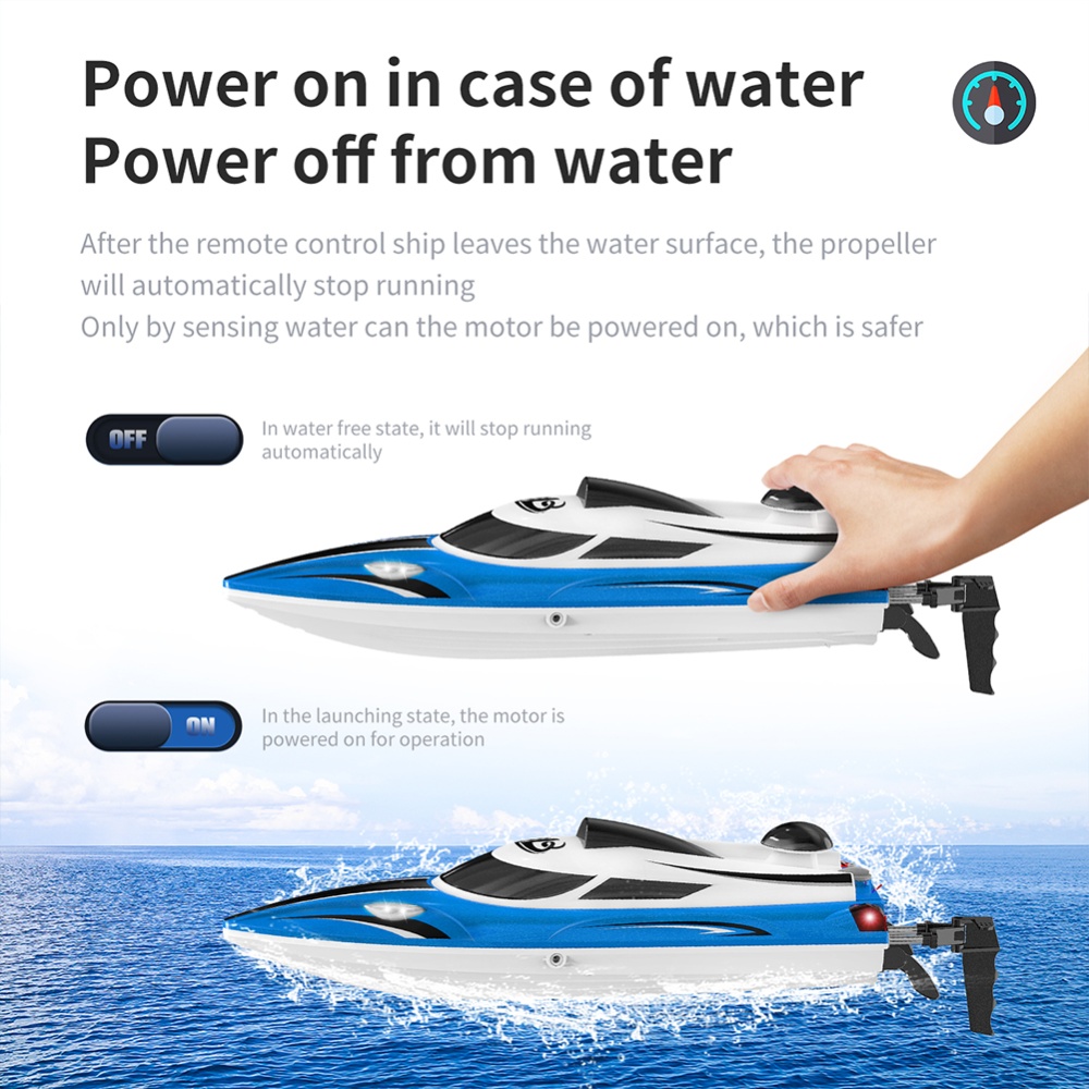 Bllrc L100 Remote Control Boat Model High-horsepower High-speed Speedboat Steamer Electric Racing Yacht Water Toy Children Gifts Blue - Image 2