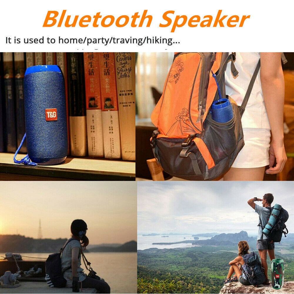 Loud Bluetooth Speaker Wireless Waterproof Outdoor Stereo Bass USB/TF/FM Radio blue - Image 4