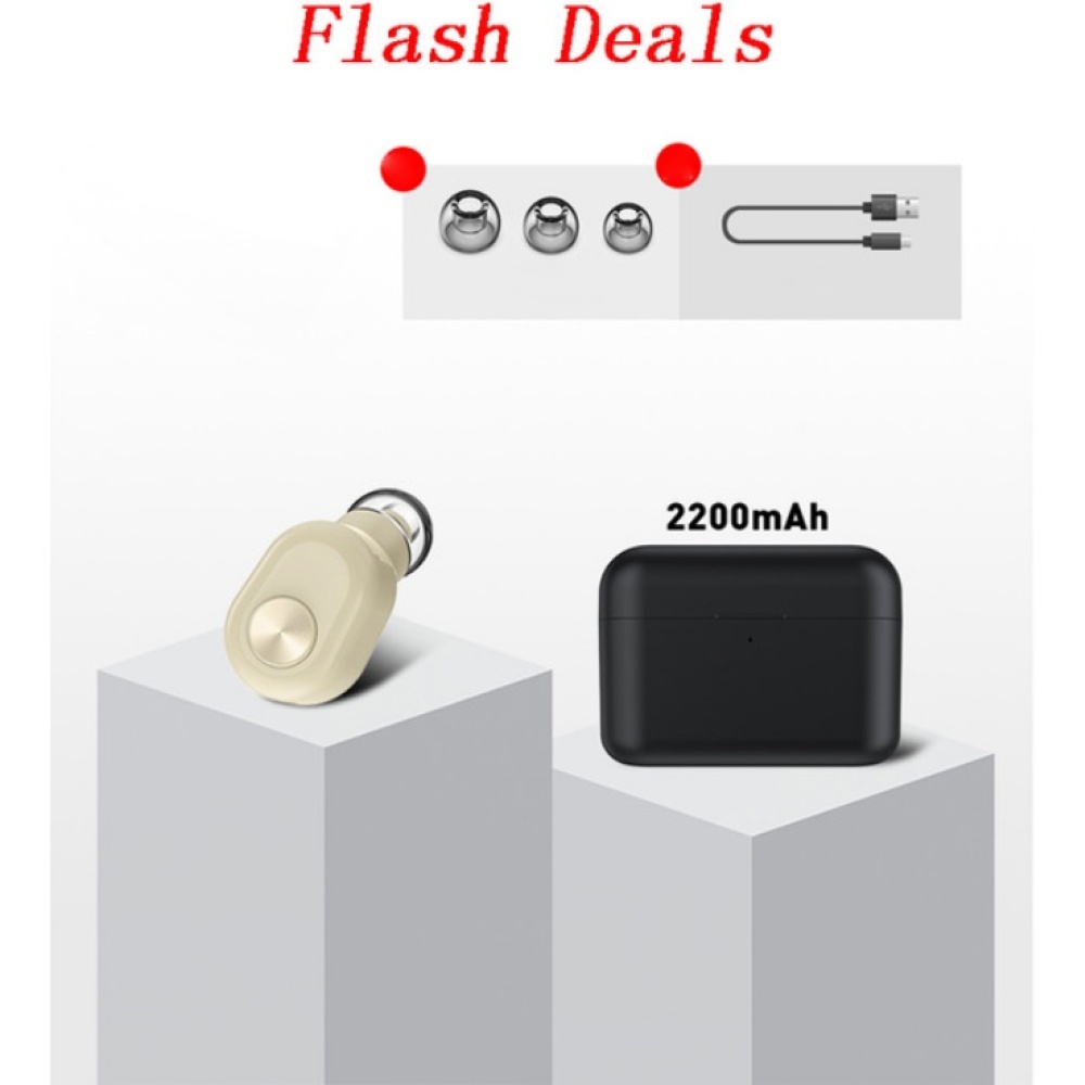 True Wireless Earbuds Bluetooth Sport Mini Earphones Noise Canceling Headset skin color