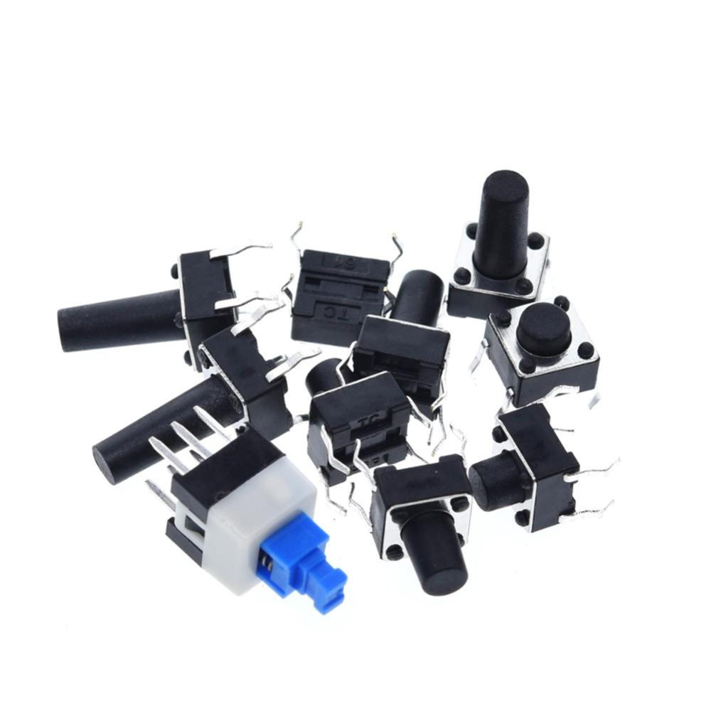 180pcs Tactile Push Button Switch Set 6x6x4.3-14 10 Values Touch-sensitive Diy Tact Buttons Assortment Kit - Image 3