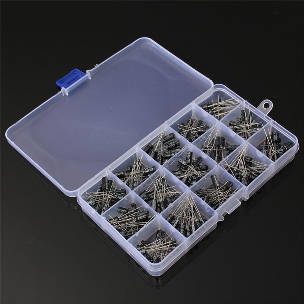 200pcs Electrolytic Capacitor Assortment Kit 0.1uf-220uf Long Service Life Capacitors Set - Image 3