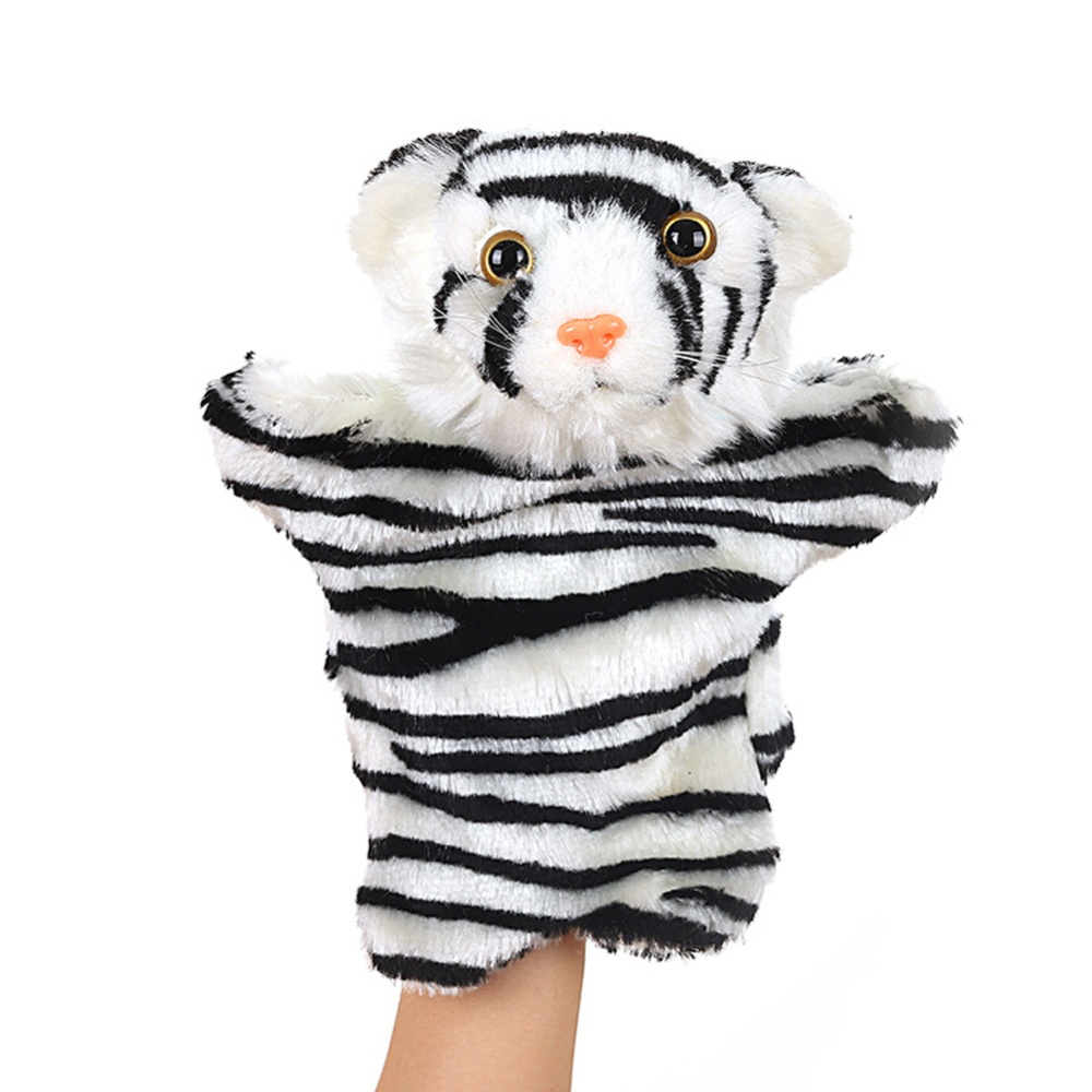 Plush Doll Interactive Animal Hand Puppets for Storytelling Teaching Parent-child Siberian tiger - Image 2