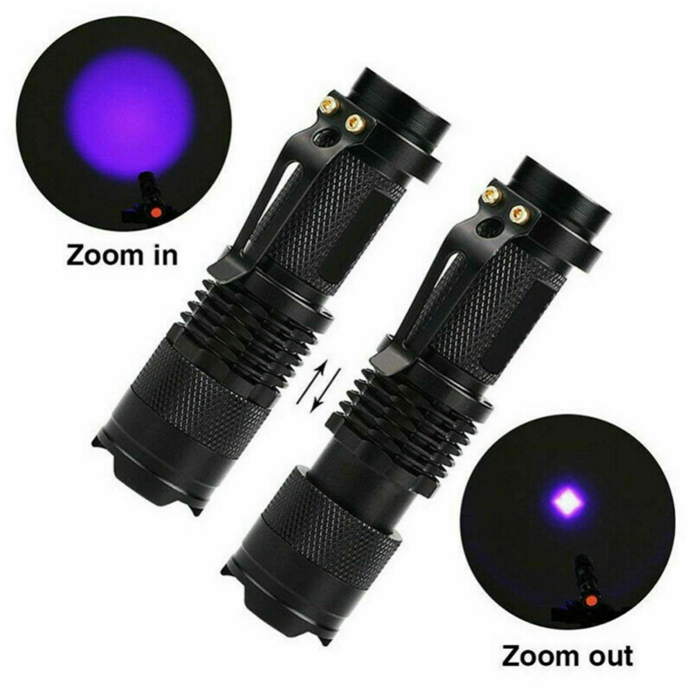 Led Flashlight Magnified Ultraviolet Beam Animal Urine Stains Testing Purple Light Lamp 395 purple light - Image 3