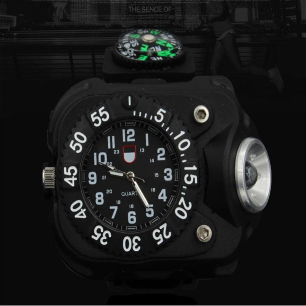 LED Wrist Light Outdoor Waterproof Rechargeable Watch Flashlight for Camping wrist light [with data cable] - Image 2