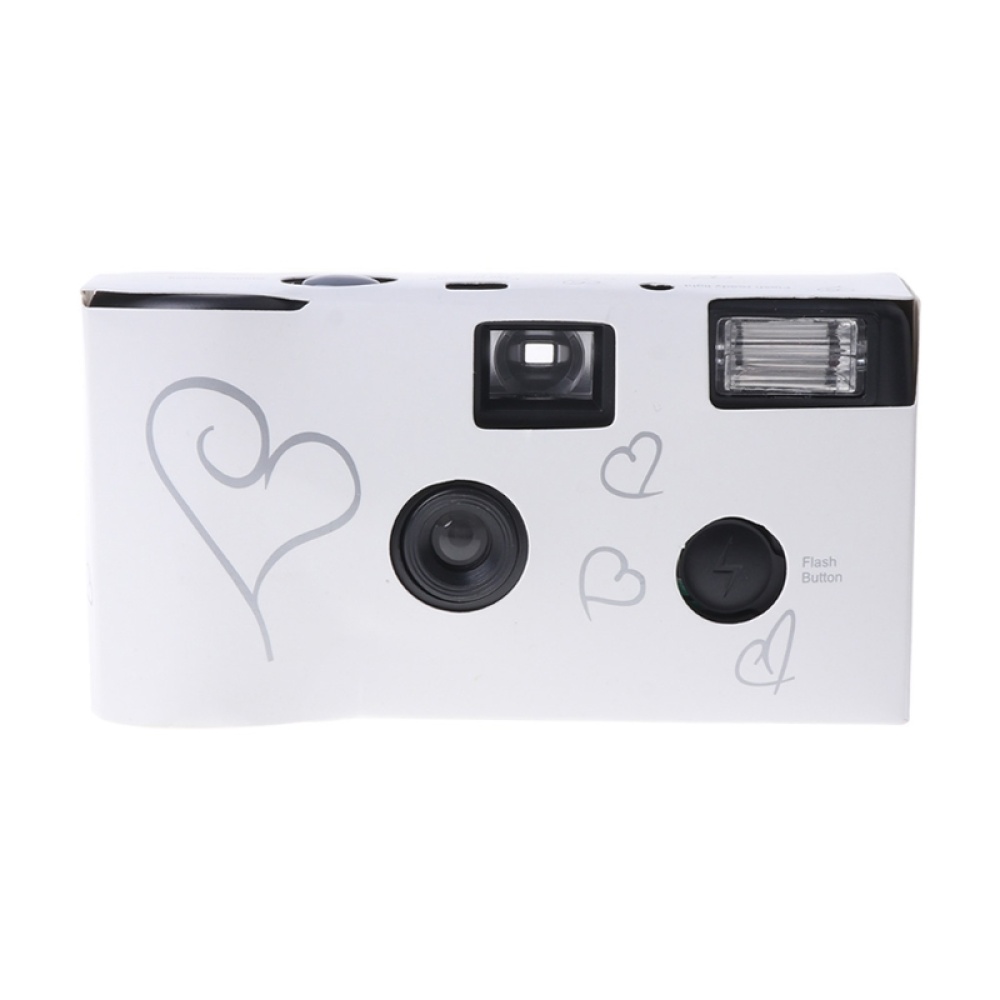 Film Cameras 36 Photos Power Flash HD Single Use Disposable Camera white